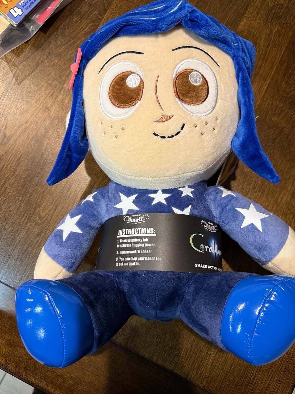 Coraline in Star Sweater 16-Inch HugMe Shake-Action Plush